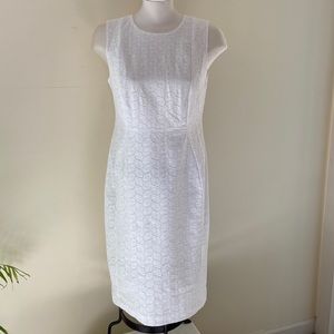 Calvin Klein white eyelet dress size 6 NWT
